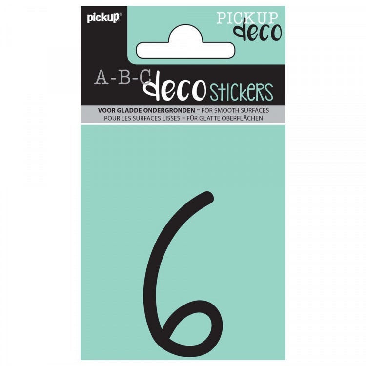 Pickup decocijfer 6 mila zwart 60 mm