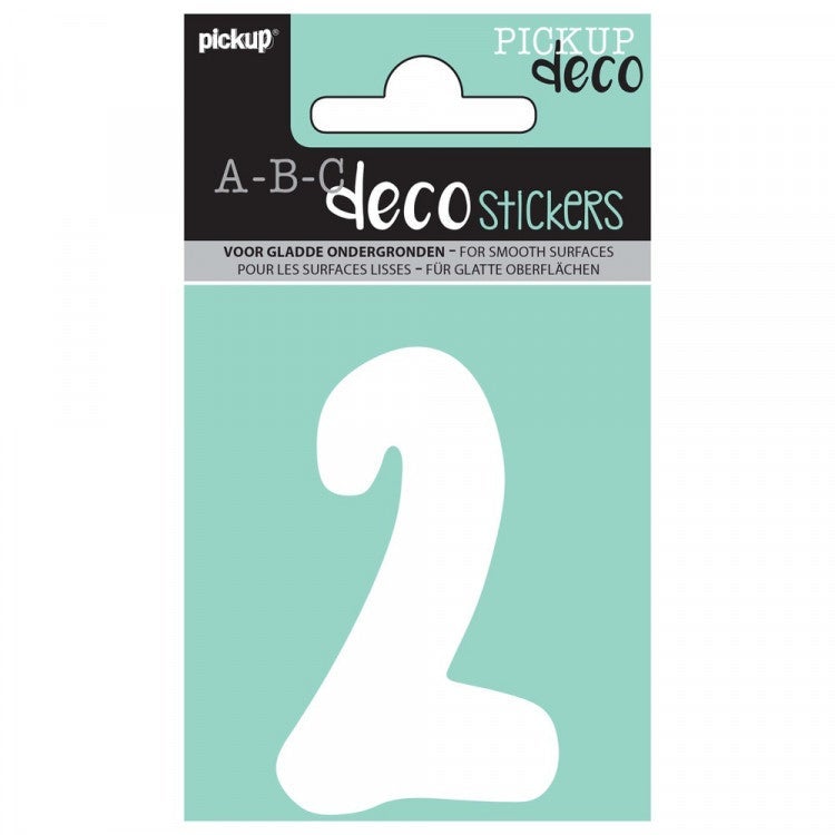 Pickup decocijfer 2 emma wit 70 mm