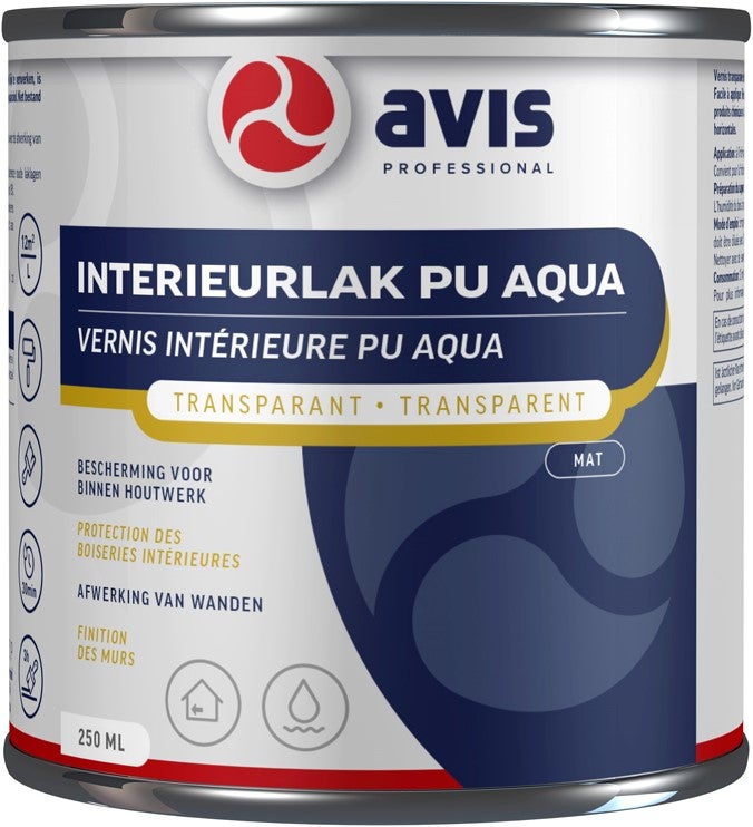Avis aqua pu lak mat 250 ml