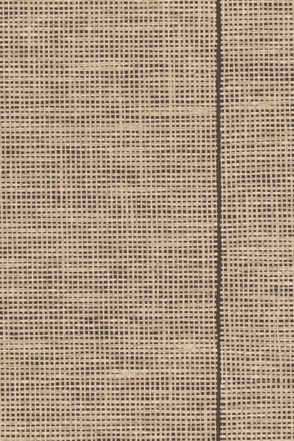 Vliesbehang - Le Raphia Tisse Black Natural - 8,50 m x 70 cm.