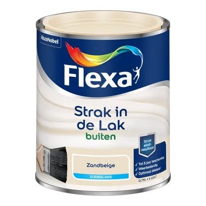 Houtlak - Strak in de Lak Zijdeglans 0,75L. - Zandbeige
