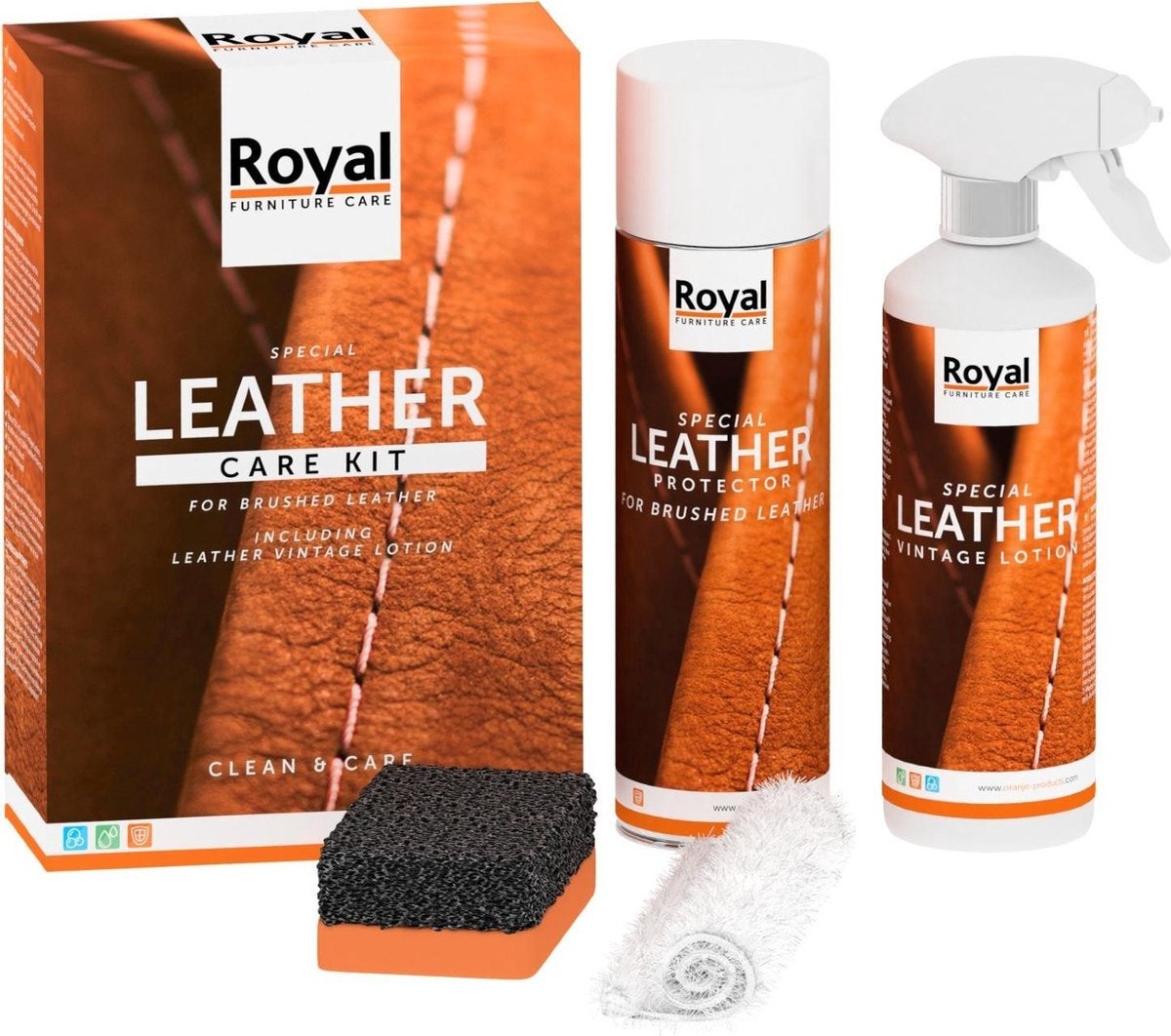 Meubelonderhoud - Leather Care Kit  Brushed & Vintage Leather - 500ml
