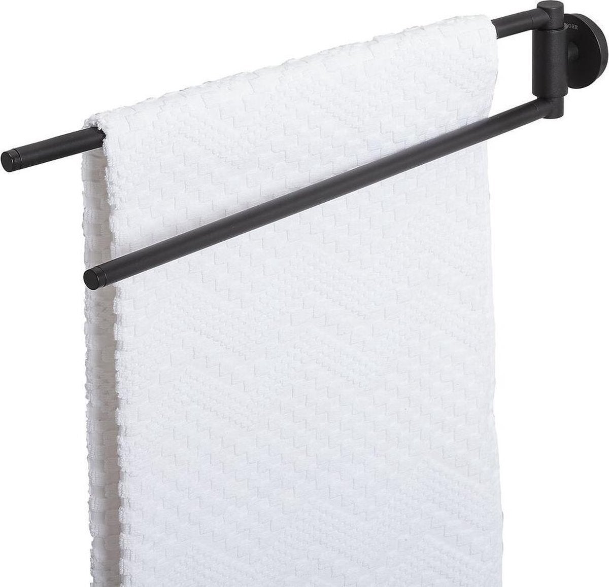 Handdoekrek - Urban 2 armig - 45cm - Zwart
