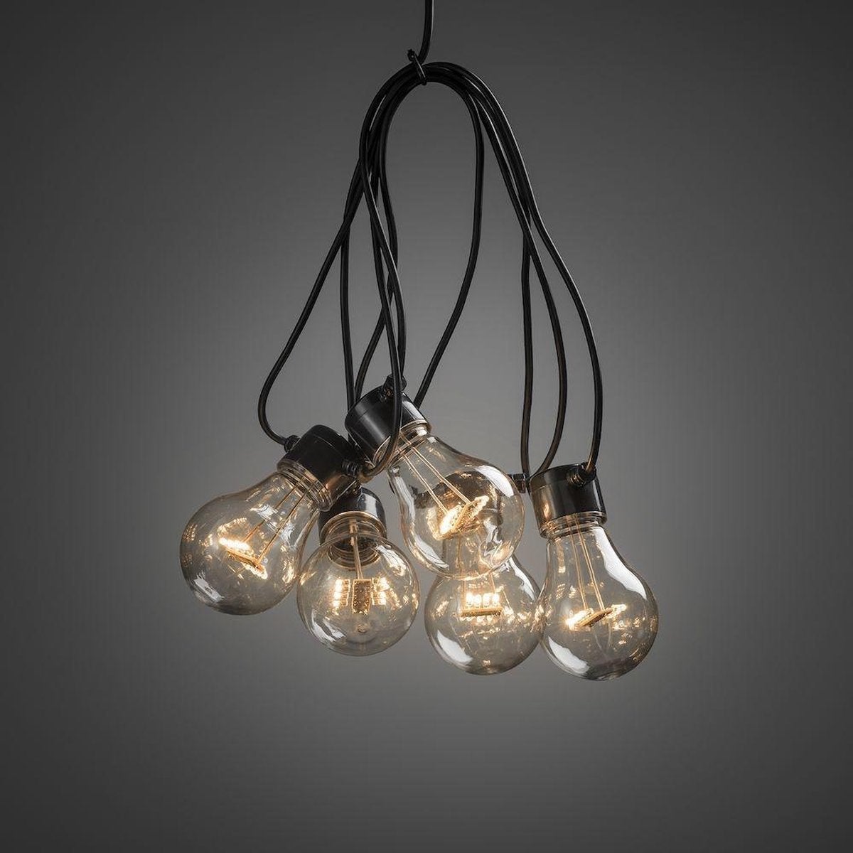 Lichtsnoer - 10 meter led - Zwart/transparant 