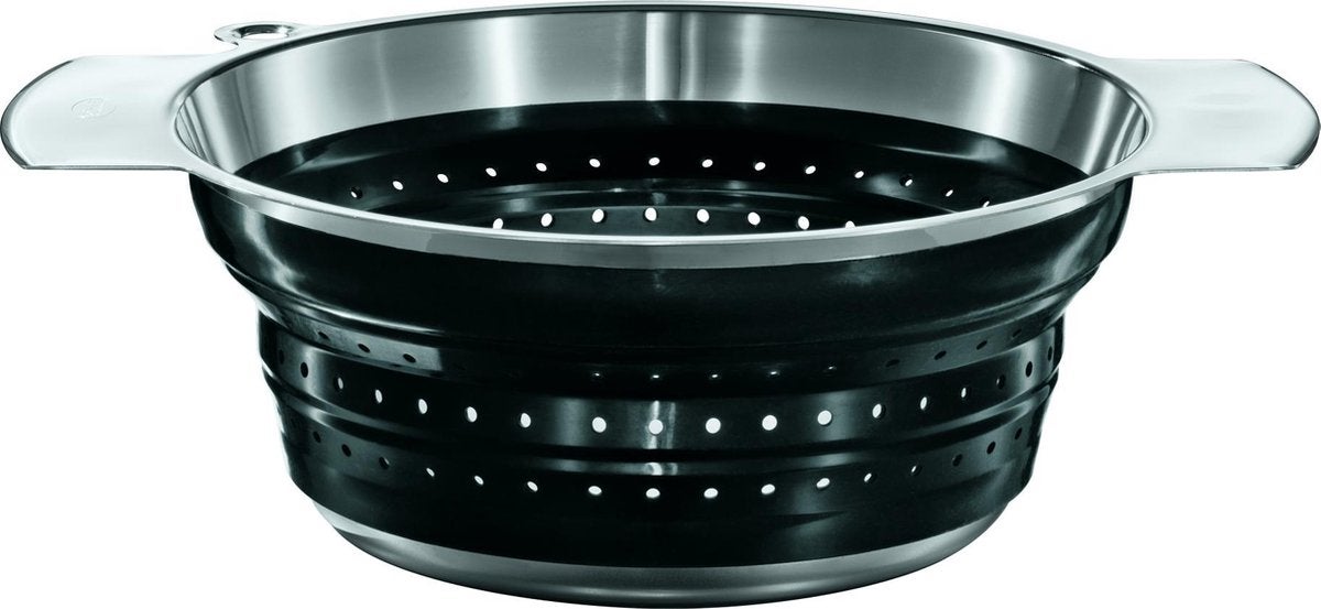 Vergiet - Opvouwbaar 24cm - Zwart/RVS