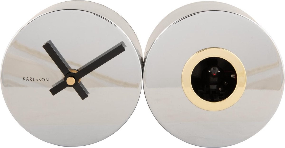 Wandklok - Duo Cuckoo - Zilver