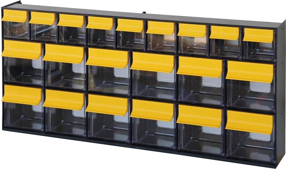 Gereedschapswand -  21 magazijnvakjes - transparant 