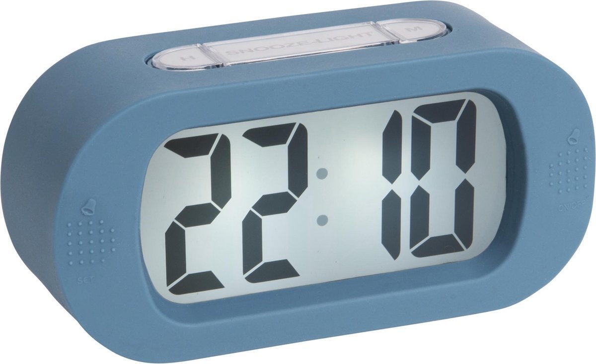 Wekker - Gummy silicoon - Blauw