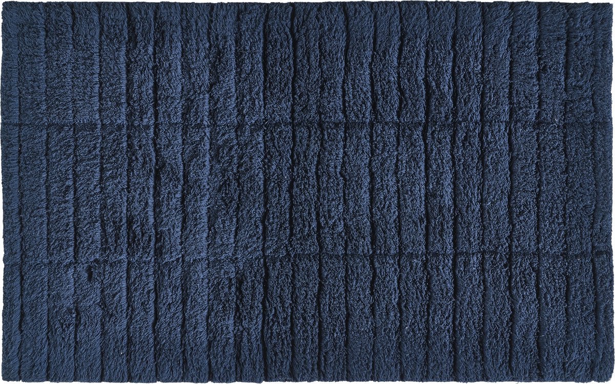 Badkamermat - Tiles - Donkerblauw