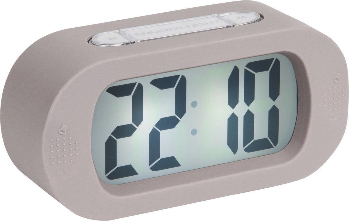 Wekker - Gummy silicoon - Grijs