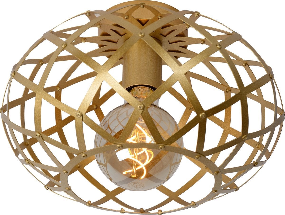 Plafonnière - Wolfram Ø 30 Cm 1Xe27  - Mat Goud / Messing