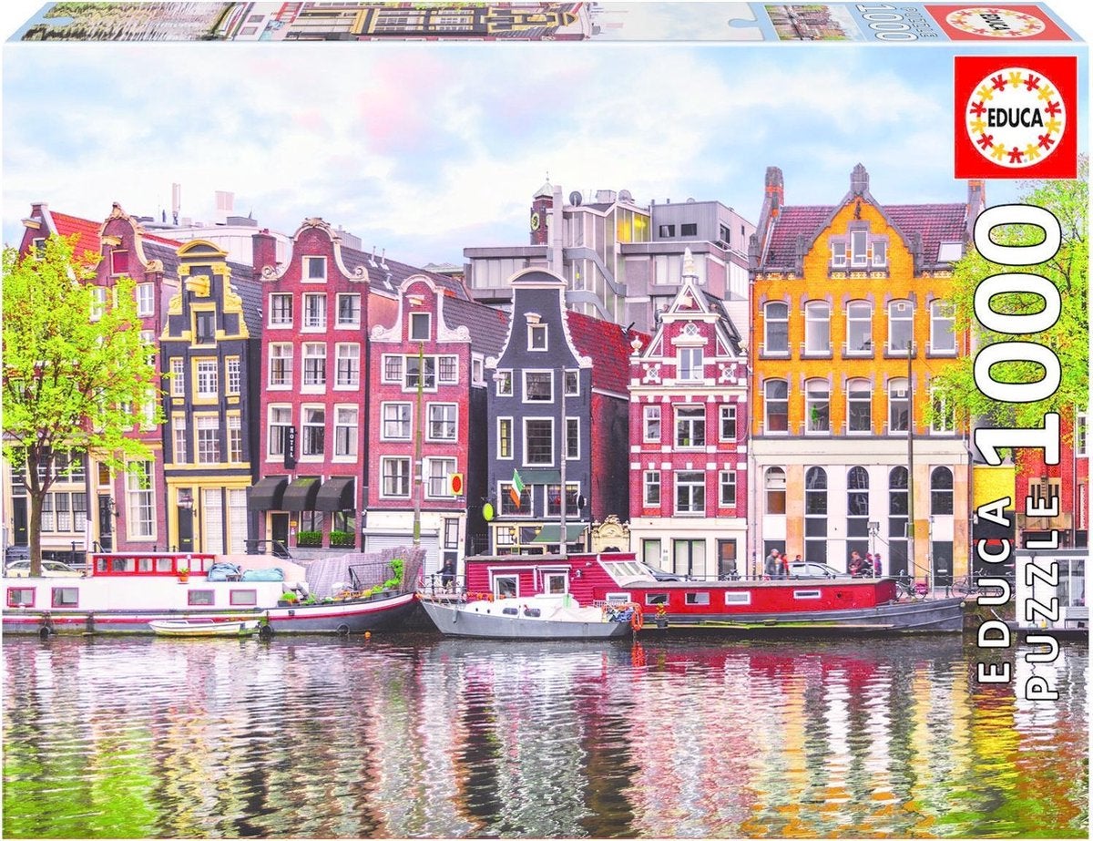 Puzzel - Dansende huizen Amsterdam - 1000 stukjes