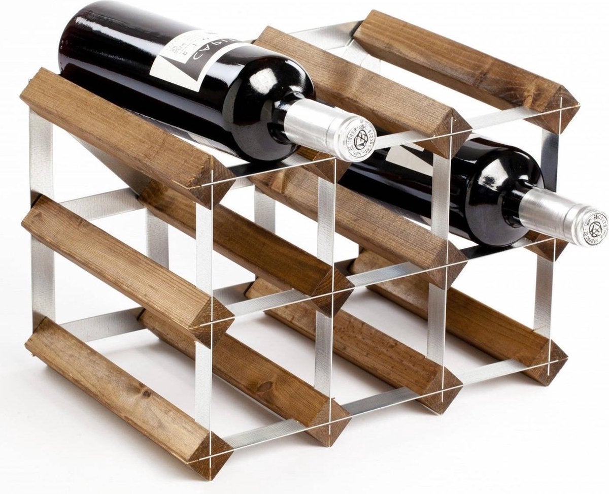 Wijnrek - Sorrells - 23 x 32 x 23 cm 9 flessen - Dark oak