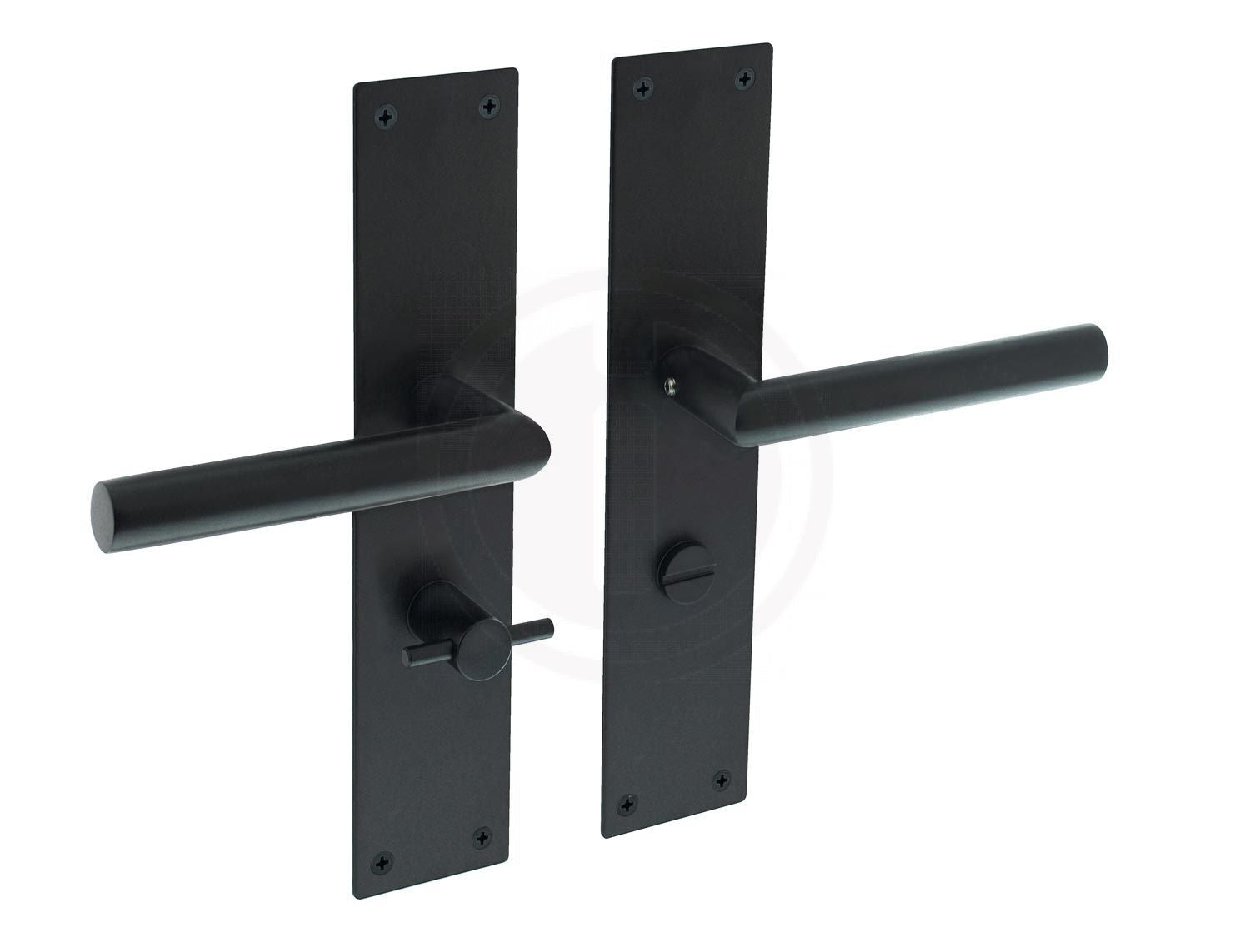 Intersteel Deurkruk Rhenen op schild met sluiting mat zwart