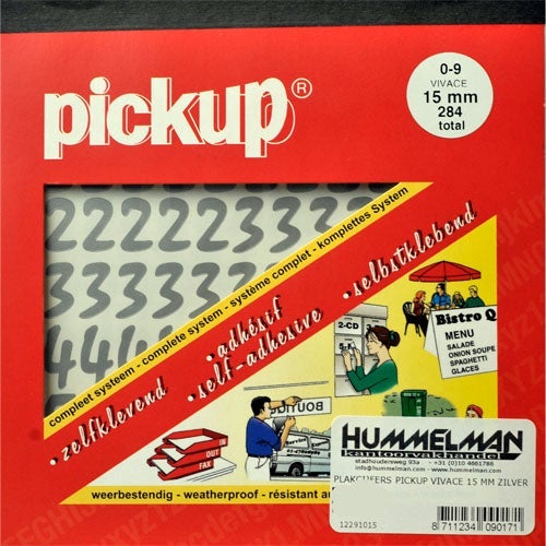 Pickup cijferboek vivace zilver 15 mm