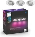 Inbouwspot - Xamento set van 3 white and color ambiance - Chroom