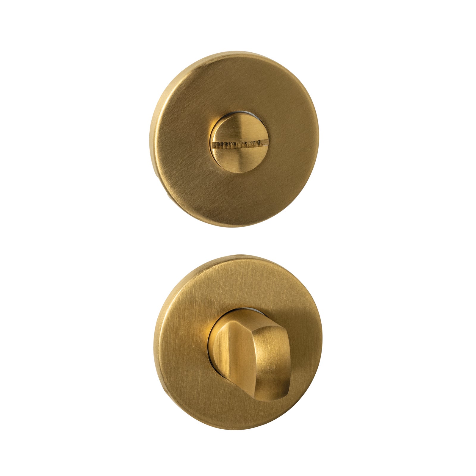 WC-sluiting - verdekt ø52x6mm met stift 6-8mm - PVD messing mat