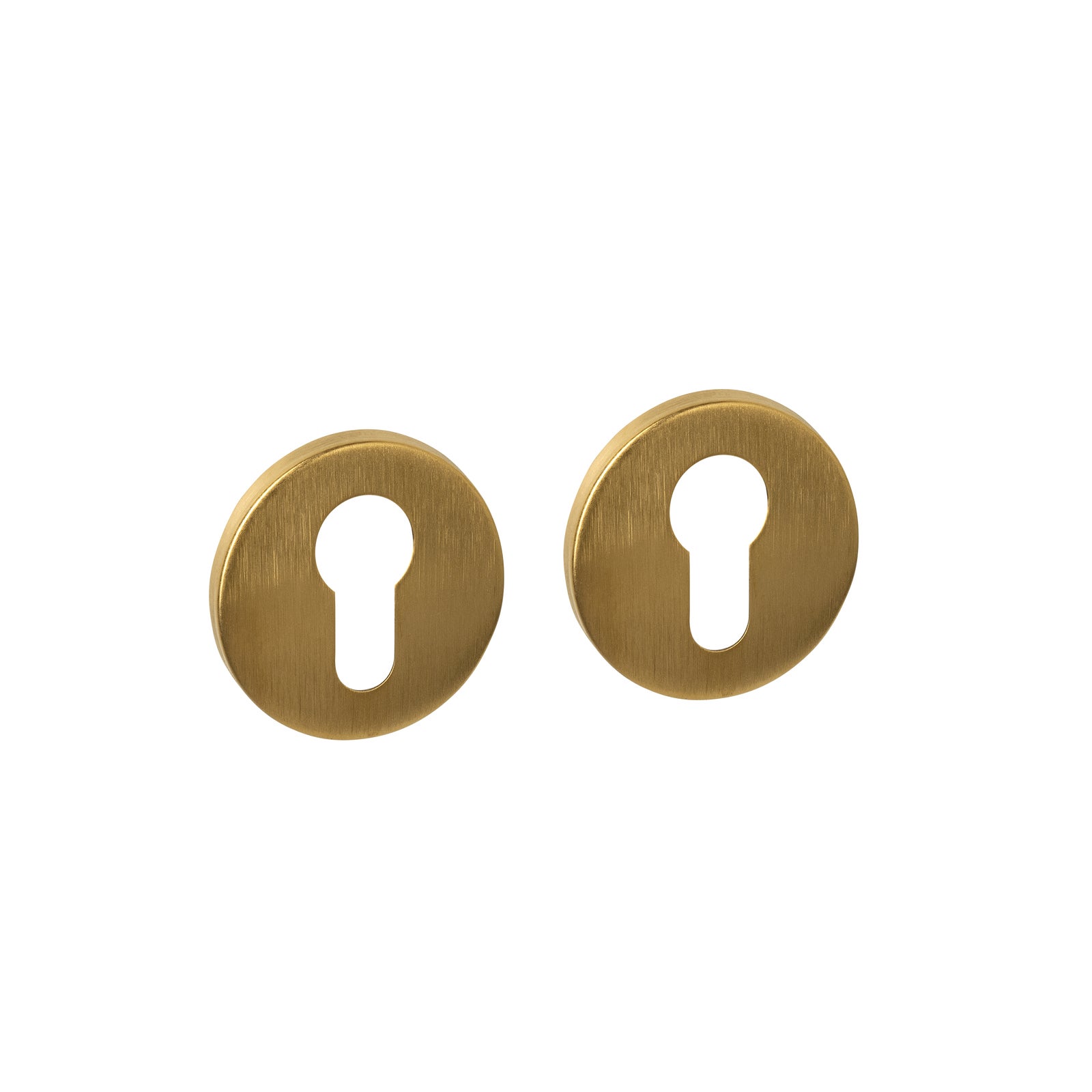 Cilinderrozetten - verdekt ø52x6mm - PVD messing mat