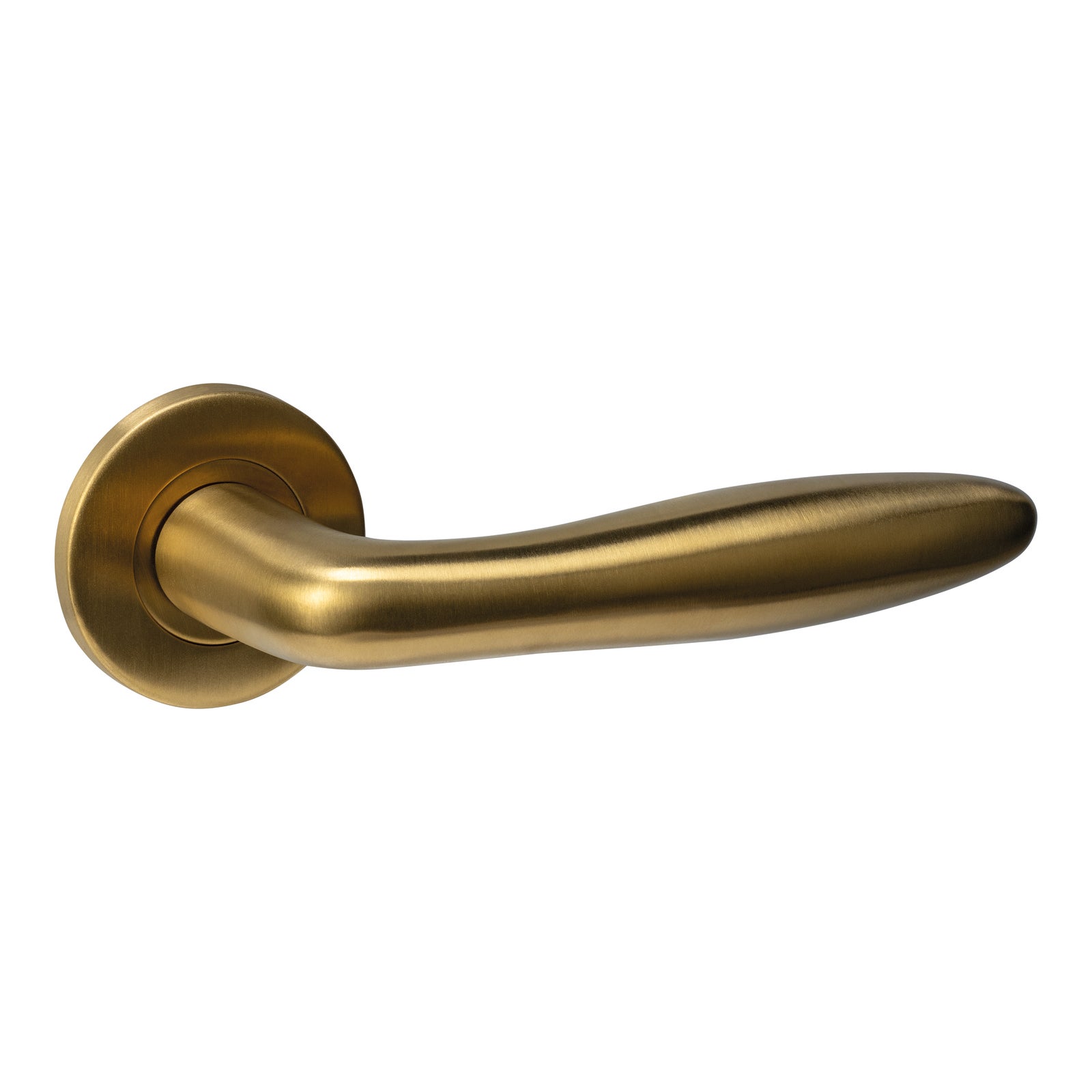 Deurkruk - Q 03 op rozet verdekt ø52x6mm - PVD messing mat