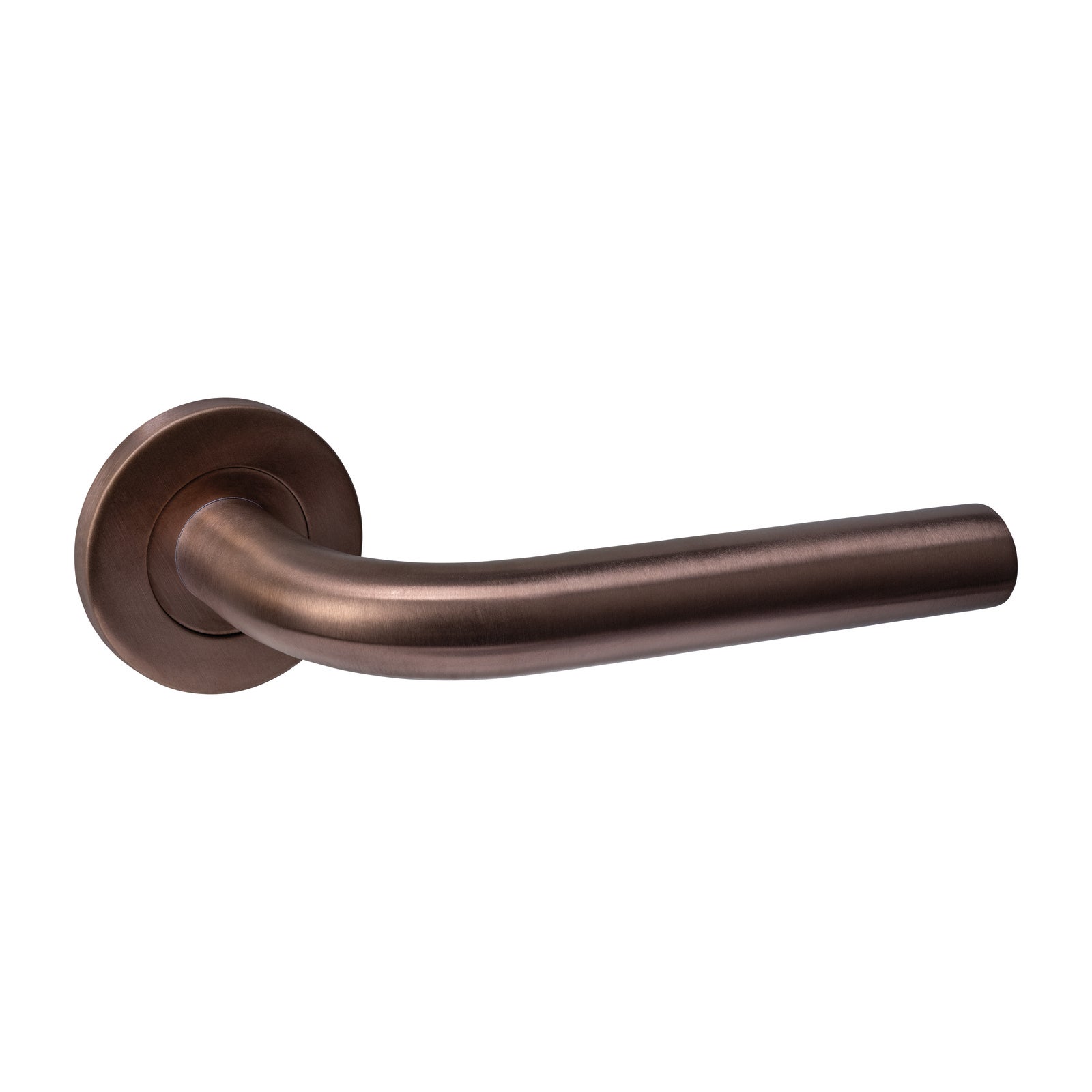 Deurkruk - Q 02 op rozet verdekt ø52x6mm - PVD brons