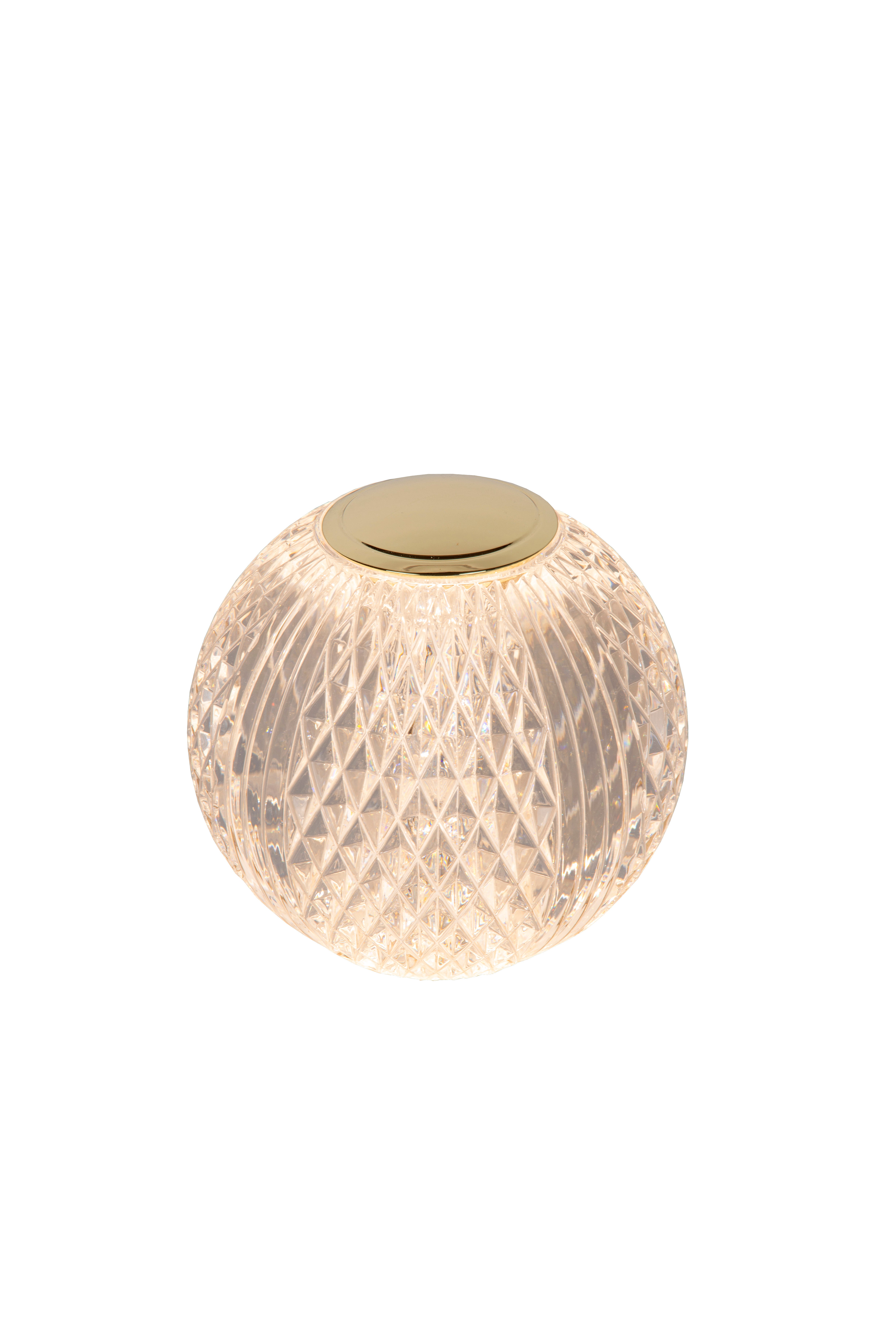 Tafellamp - CINTRA Accu/Batterij Ø 9 cm LED Dimb. 1x1,5W 3000K 3 StepDim  - Transparant