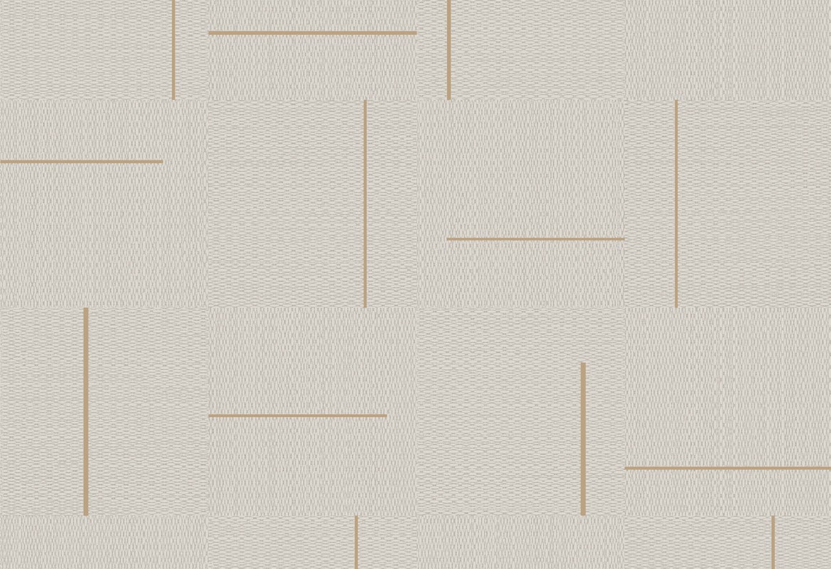 Vinylbehang - Culture Club Geometrico Nikko 10,05m x 0,53m - Beige