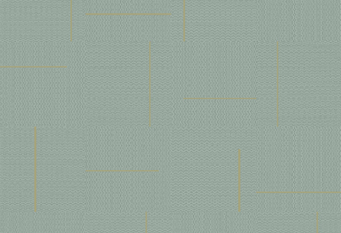 Vinylbehang - Culture Club Geometrico Nikko 10,05m x 0,53m - Zacht Groen