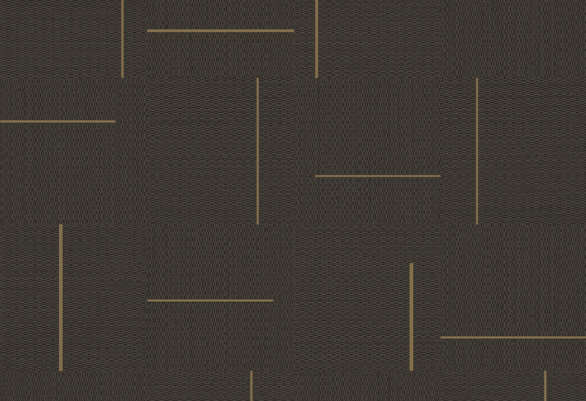 Vinylbehang - Culture Club Geometrico Nikko 10,05m x 0,53m - Zwart