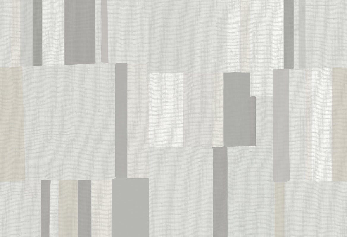 Vinylbehang - Culture Club Painted Squares 10,05m x 0,53m - Wit