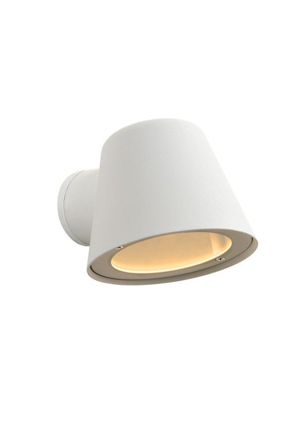 Wandlamp Buiten - DINGO-LED Wandlamp Buiten LED Dimb. GU10 1x5W 3000K IP44  - Wit