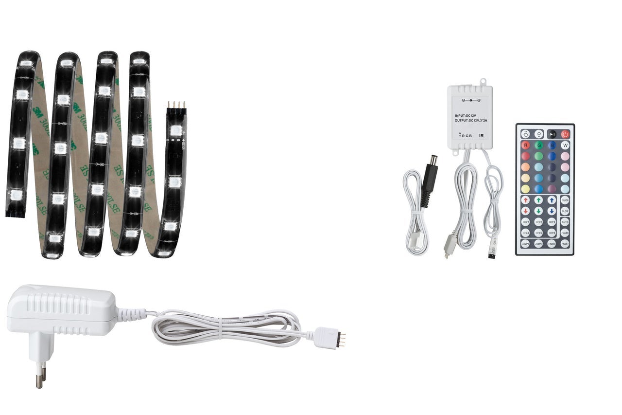 Function YourLED basiSpotset 1.5m RGB 14 230/12V 18VA zwart kunststof