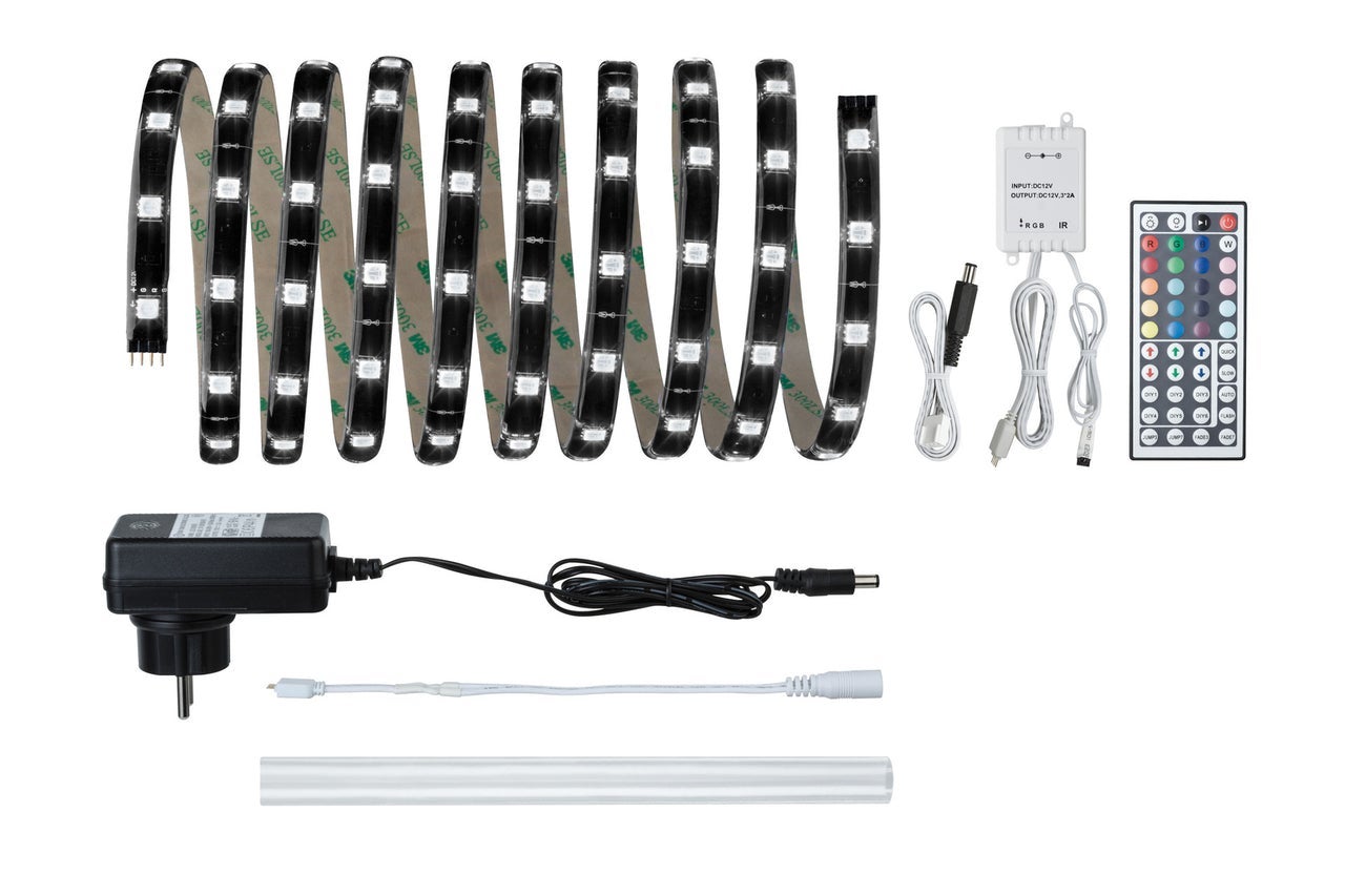 Function YourLED basiSpotset 3m RGB 17.8 230/12V 24VA zwart kunststof