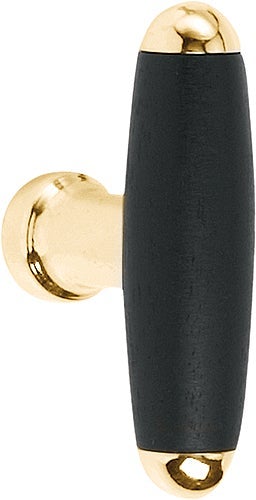 TIMELESS 1932M massieve meubelknop messing ongelakt/ebbenhout