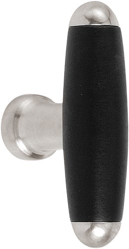 TIMELESS 1932M massieve meubelknop mat nikkel/ebbenhout