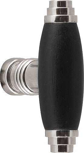 TIMELESS 1934M massieve meubelknop glans nikkel/ebbenhout