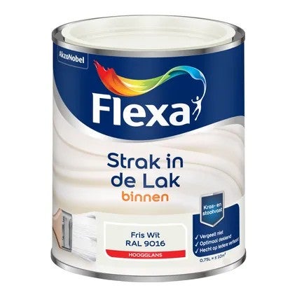 Houtlak - Strak in de lak Hoogglans 0,75 L. - Ral 9016