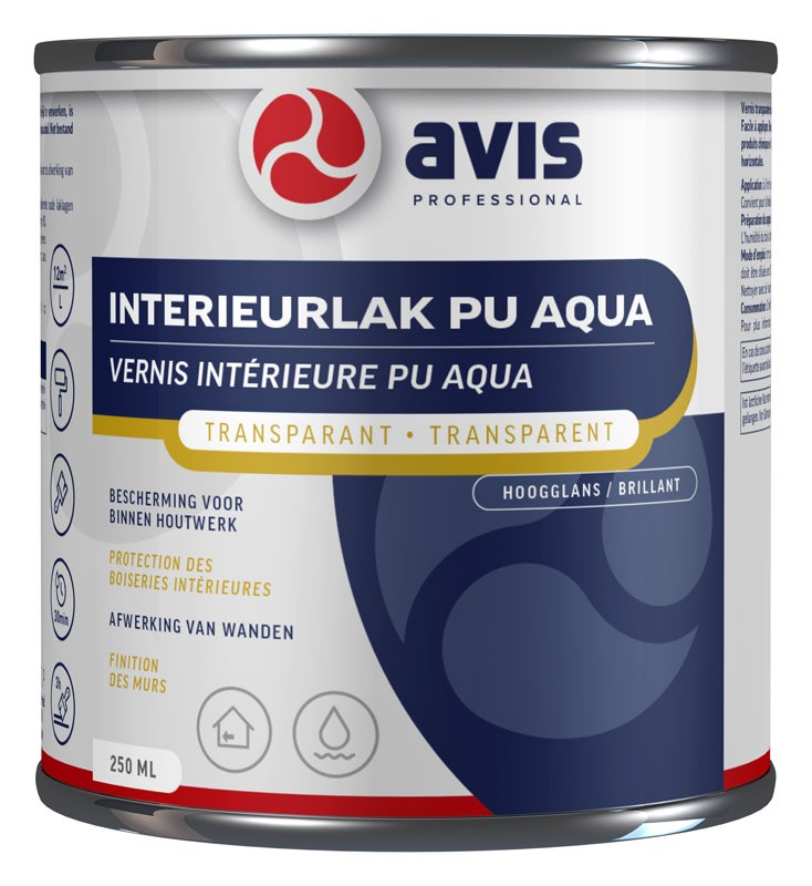 Avis aqua pu lak glans 250 ml