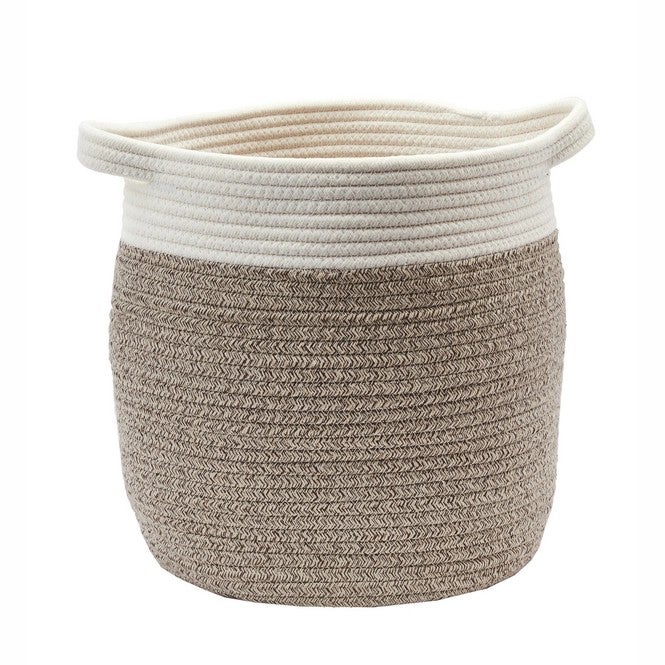 Opbergmand - Osman Nougat 30 x 30 cm - Beige / Wit