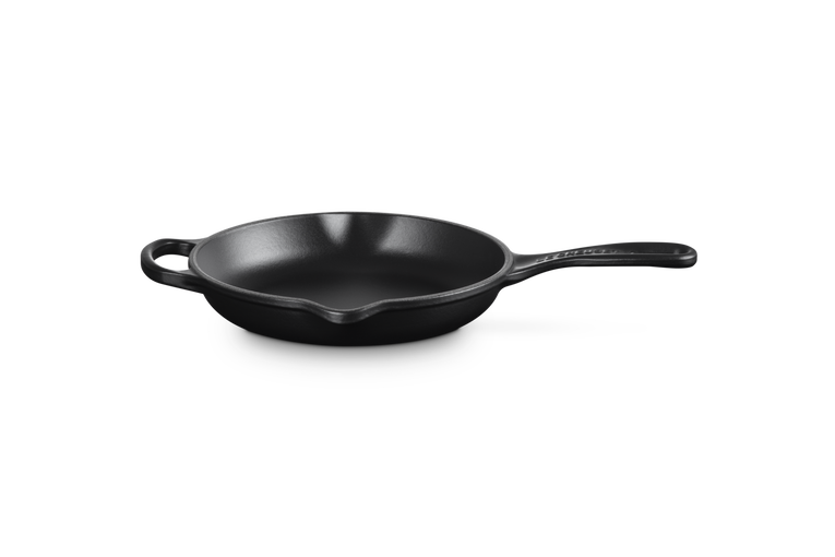 Skillet rond - Geëmailleerd Gietijzer Ø20cm - Mat zwart