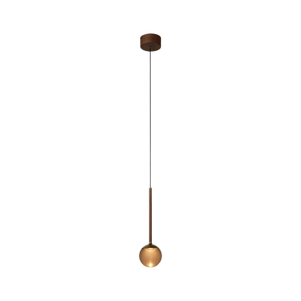 Hanglamp - CALINA Ø 9,9 cm LED Dimb. CCT 1x7W 2200K/3300K Met vervangbare LED-module  - Koffie