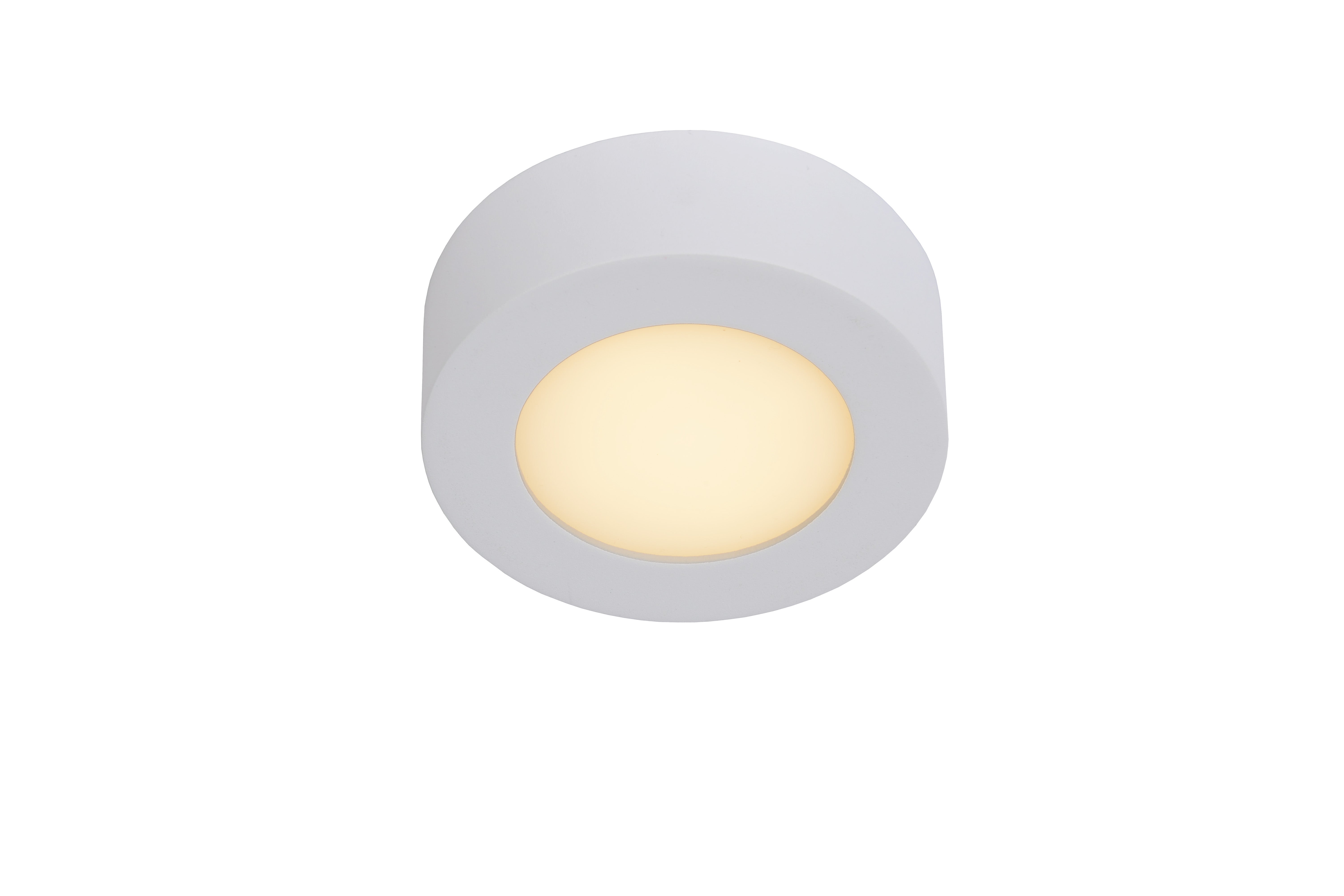 Plafonnière Badkamer - BRICE-LED Plafonnière Badkamer Ø 11,7 cm LED Dimb. 1x8W 3000K IP44  - Wit
