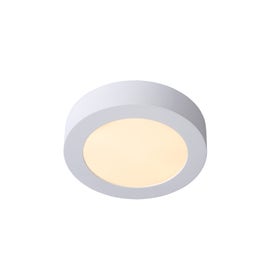 Plafonnière Badkamer - Brice-Led Plafonnière Badkamer Ø 18 Cm Led Dimb. 1X11W 3000K Ip44 - Wit