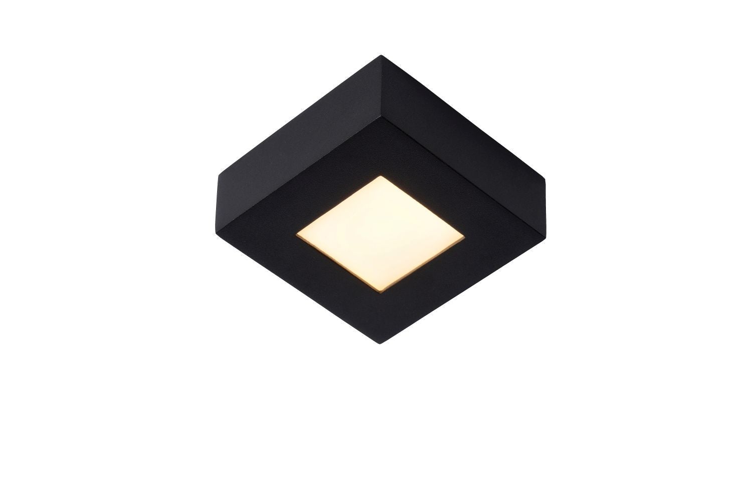 Plafonnière Badkamer - Brice-Led Plafonnière Badkamer Led Dimb. 1X8W 3000K Ip44  - Zwart