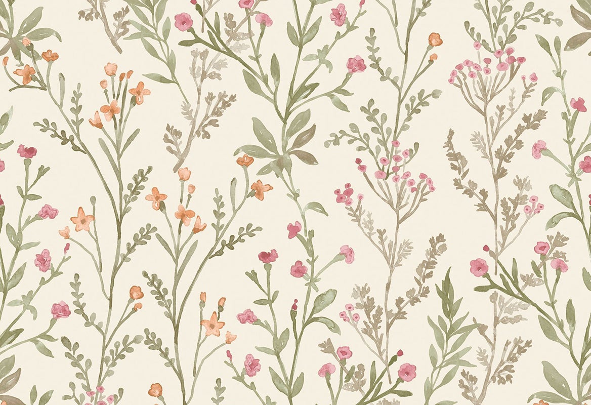 Vliesbehang - Blomkvist Lilly Multicolor - 10,05 m lang x 53 cm breed