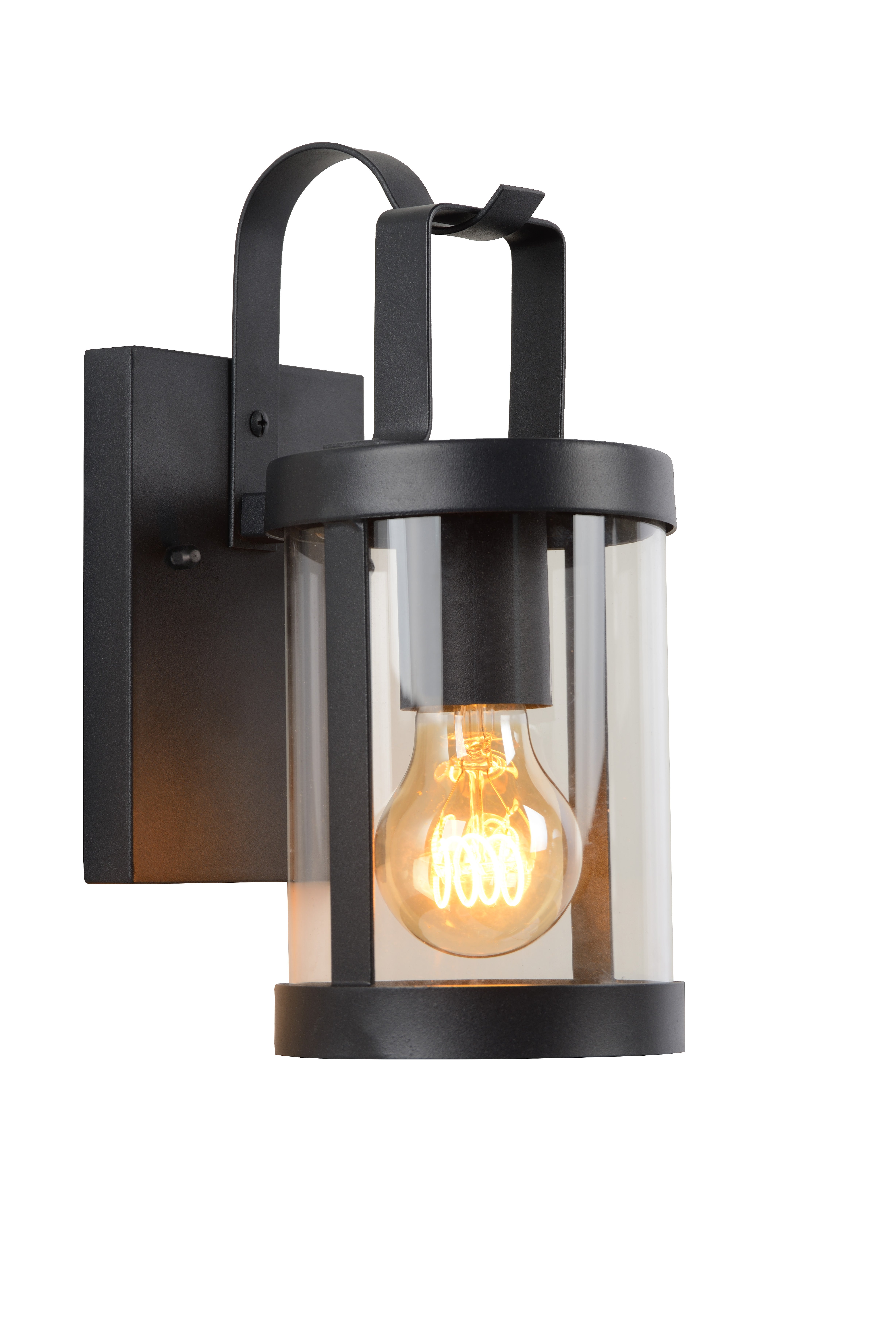 Wandlamp Buiten - LINDELO 1xE27 IP23  - Zwart