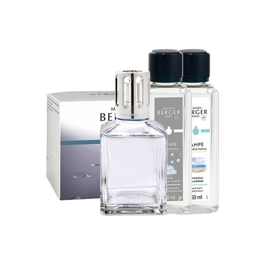Lampe Berger - Starterset - Essentielle Carrée Transparente