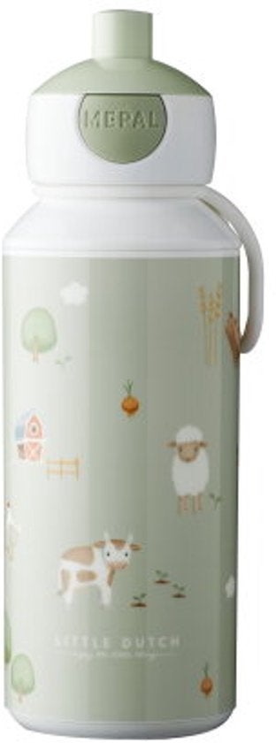 Drinkfles - Little Dutch met pop-up 400ml - Little Farm