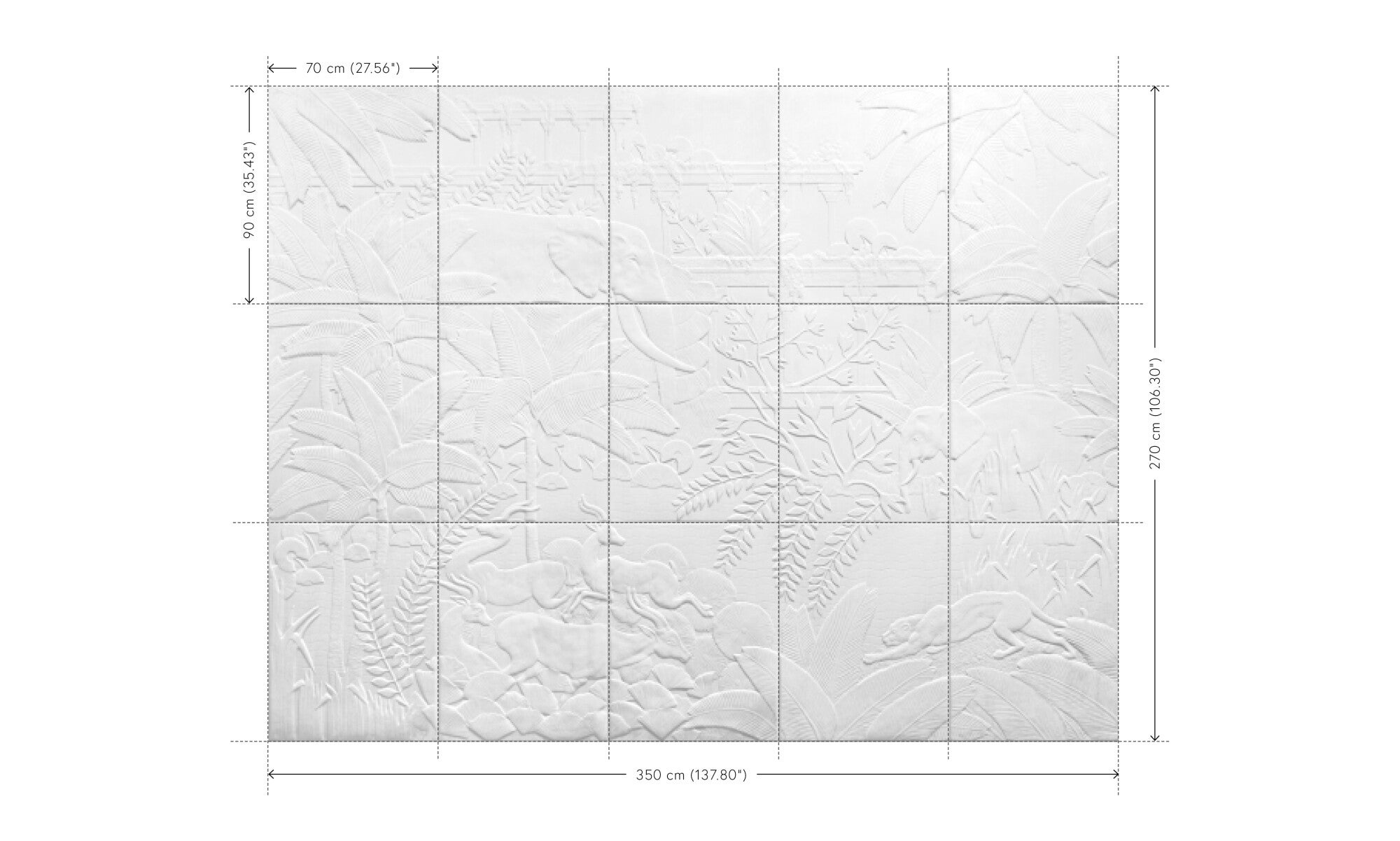 Vliesbehang - Babylon Between Rivers 3D Cream - Panorama van 350x270cm