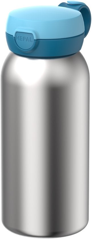 Drinkfles - RVS met flipdop 600ml - Cool blue
