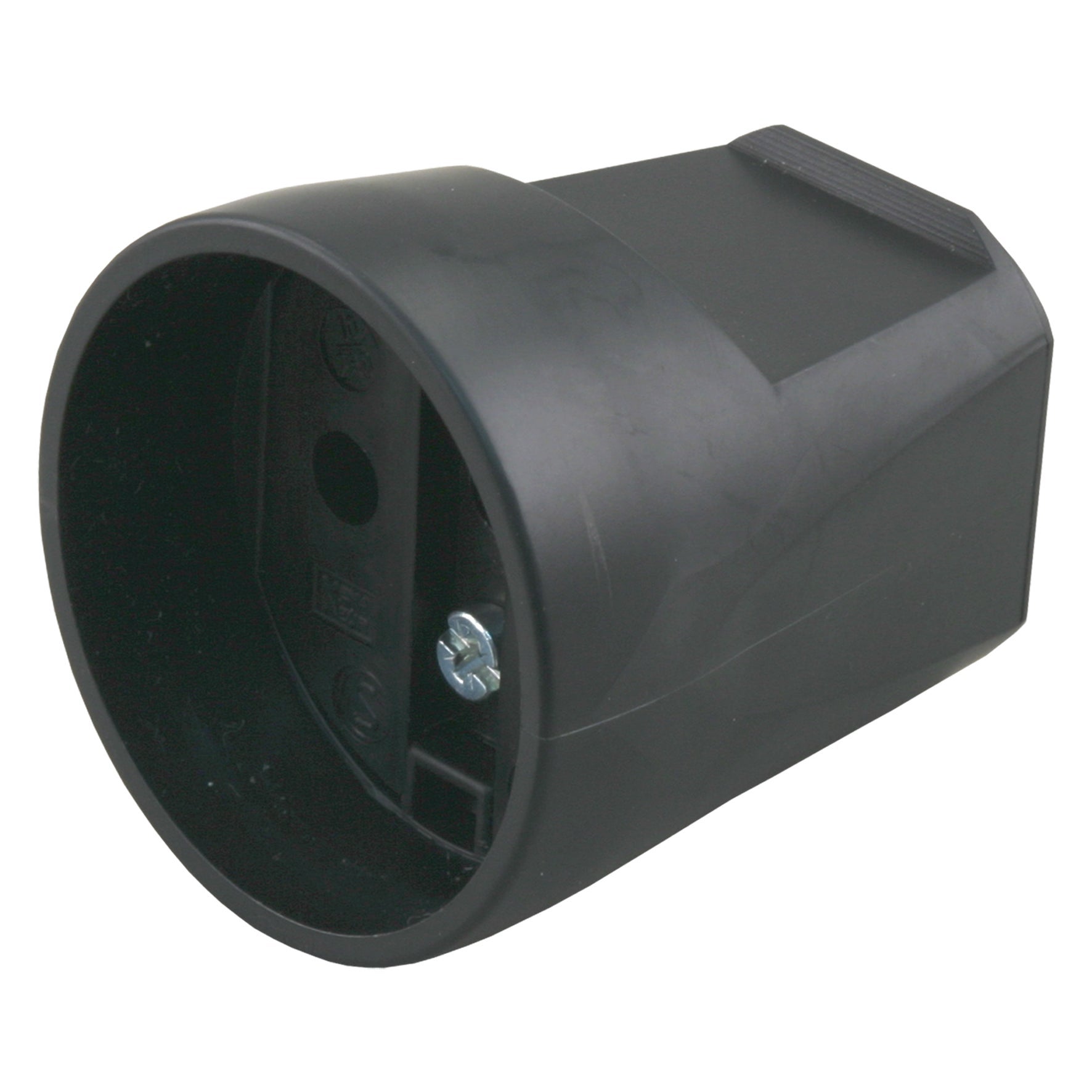 Contrastekker 16 ampère zwart